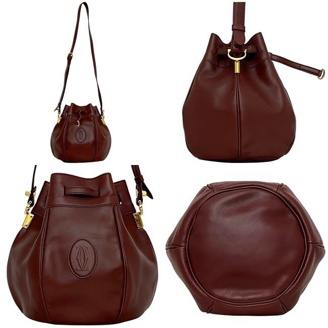 Cartier（カルティエ） ショルダーバッグ ボルドー マスト 美品 巾着