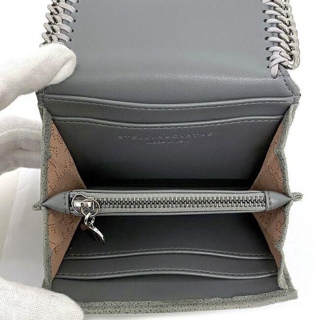 ステラ マッカートニー 二つ折り 財布 グレー シルバー ファラベラ  