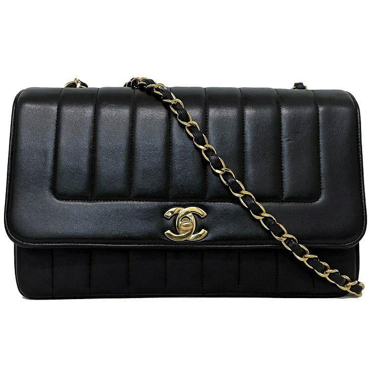 CHANEL シャネル チェーン ショルダーバッグ ブラック ゴールド金具 