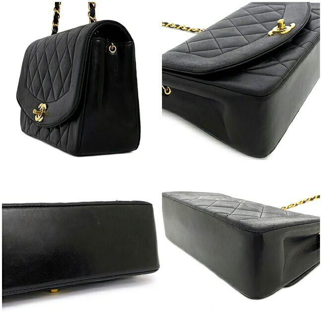 マトラッセ シャネル ダイアナ チェーン ショルダーバッグ ブラック