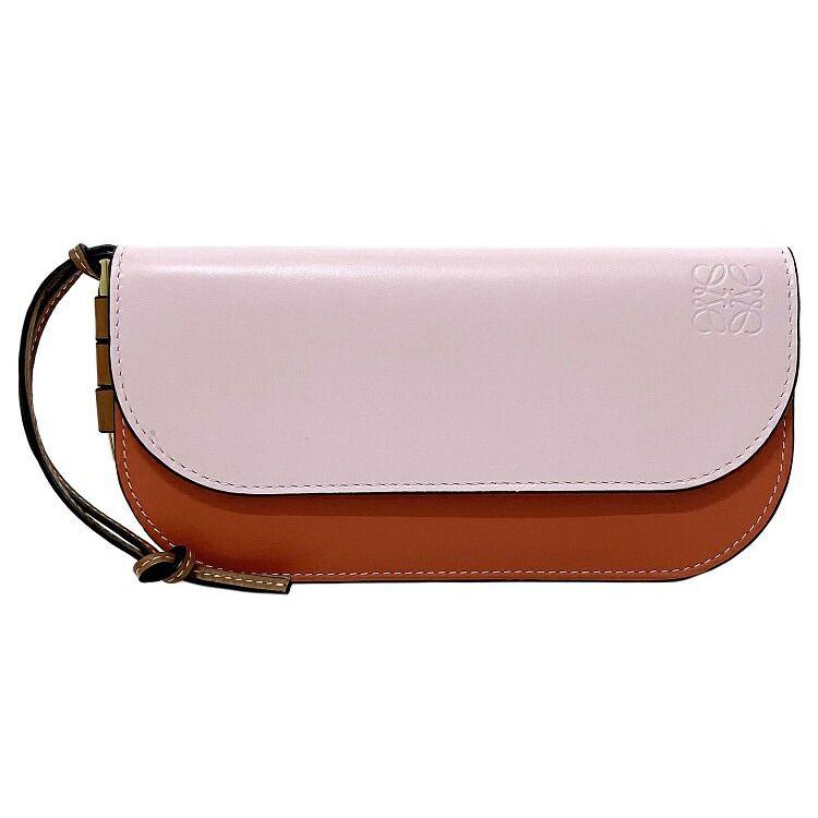 ロエベ 長財布 ピンク オレンジ ゲート 11354BU84 美品 財布 レザー