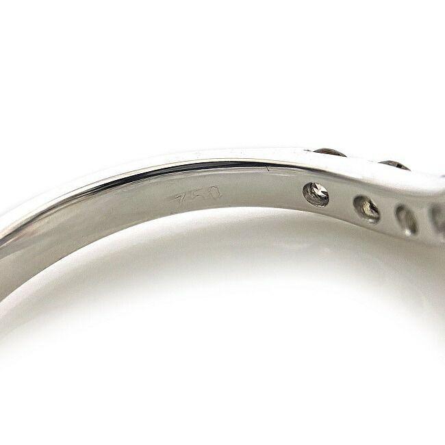 ダイヤ リング WG ホワイトゴールド 指輪 10号 K18WG 750 ダイヤモンド