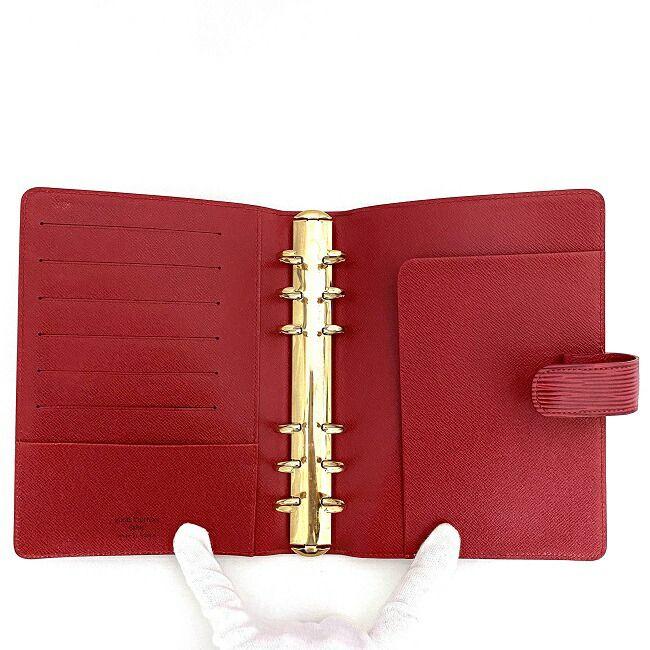 ルイ ヴィトン 手帳カバー アジェンダ MM レッド カスティリアンレッド