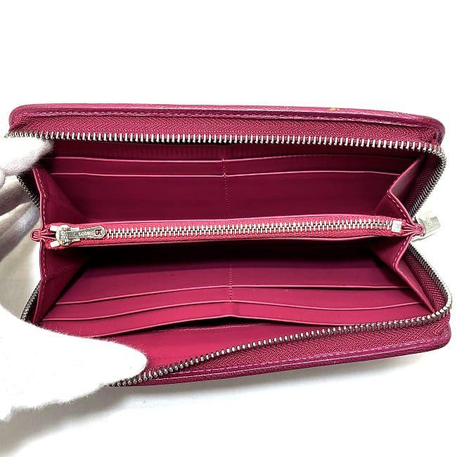 LOEWE ロエベ ラウンドファスナー 長財布 ショッキングピンク