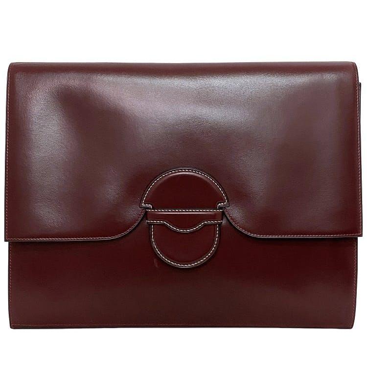 HERMES エルメス クラッチバッグ ファコ ボルドー 美品 レザー  
