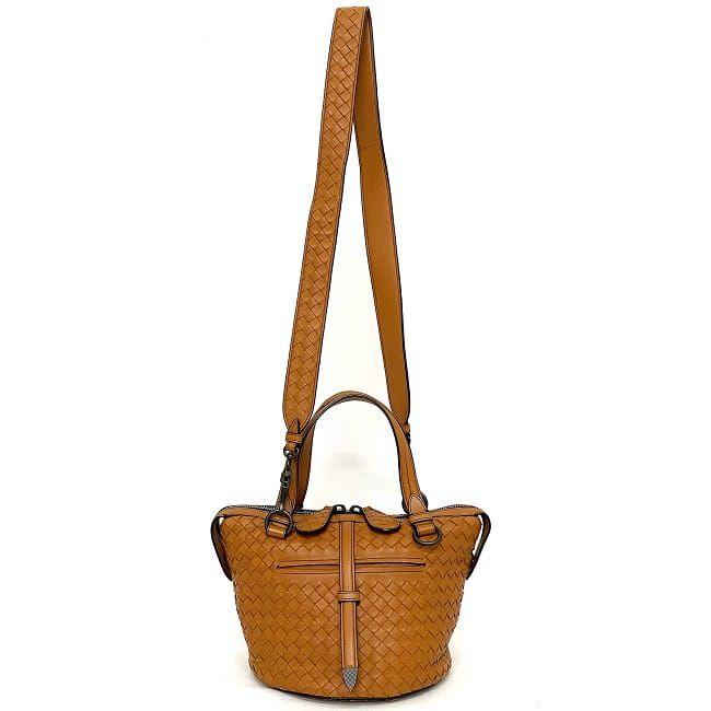 正規品　ボッテガ・ヴェネタ　ベルト　イントレチャート　キャメル　レザー BOTTEGA VENETA(ボッテガヴェネタ) / ボッテガヴェネタ/イントレ