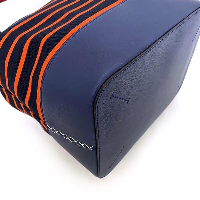 LOEWE ロエベ 巾着 バッグ ミッドナイト ストライプ ネイビー ブラック 