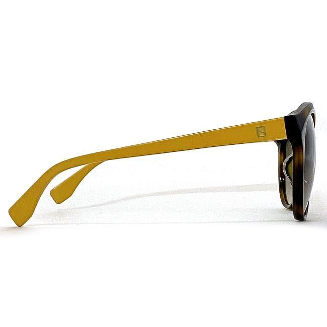 FENDI フェンディ サングラス イエロー ブラウン べっ甲風 FF0045 美品  