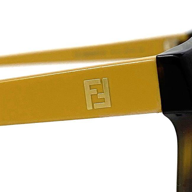 FENDI フェンディ サングラス イエロー ブラウン べっ甲風 FF0045 美品  