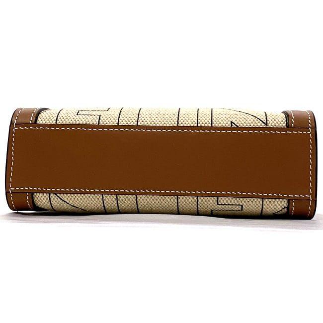 セリーヌ 2way  バッグ ミニ バーティカル カバ ベージュ ブラウン 193302EUK.02NT 未使用 美品 キャンバス レザー 中古 CELINE 茶色 ハンドバッグ ショルダーバッグ ロゴ 総柄 レア 人気 コンパクト ミニバッグ マチ有 お洒落 高級感 ブランド 本物 鑑定済み CELINE（セリーヌ） 2way バッグ ミニ バーティカル カバ ベージュ