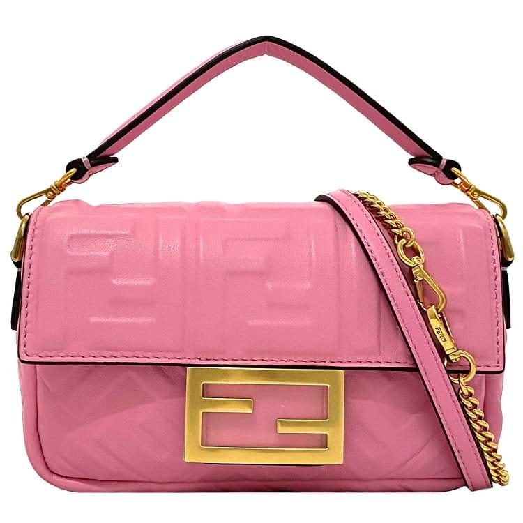 FENDI フェンディ 2way ミニバッグ バゲット スモール ピンク FENDI フェンディ 2way ミニバッグ バゲット スモール ピンク