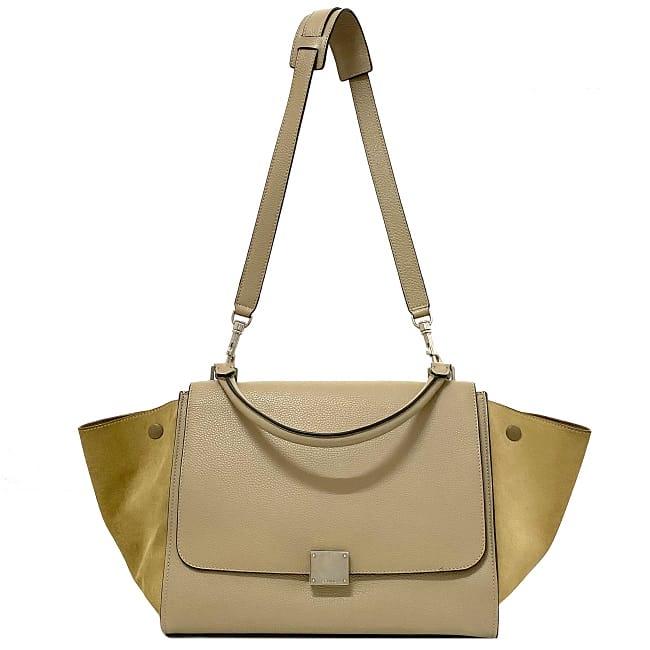 CELINE セリーヌ 2way バッグ トラペーズ グレー ベージュ 169543 美品 