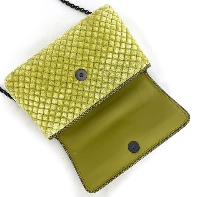 ボッテガ・ヴェネタ ストラップ グリーン BOTTEGA VENETA - 新品同様 ボッテガヴェネタ トライアングル