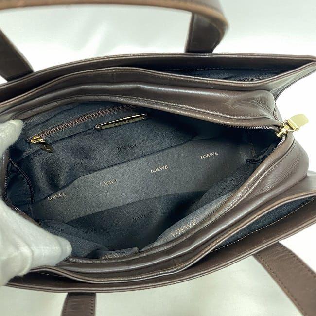 ロエベ 2way バッグ ブラウン アナグラム 美品 ハンドバッグ ナッパレザー 中古 LOEWE トートバッグ 肩掛け｜f-high-c｜08