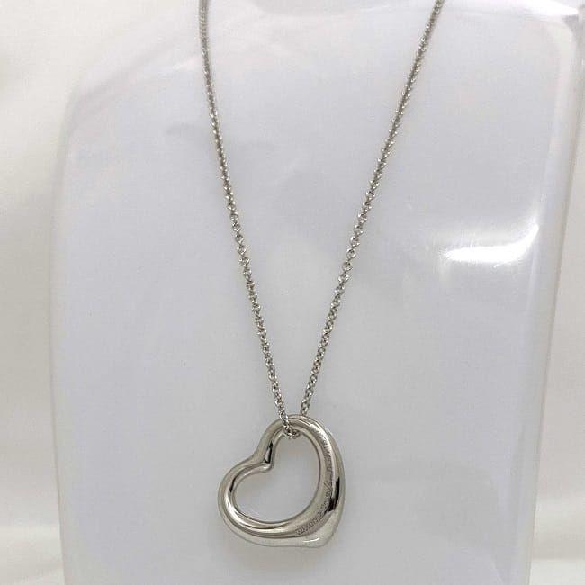 TIFFANY ネックレス オープンハート 1P（1個）ダイヤ エルサペレッティ TIFFANY&Co. ティファニー 1P ダイヤ オープンハート ネックレス