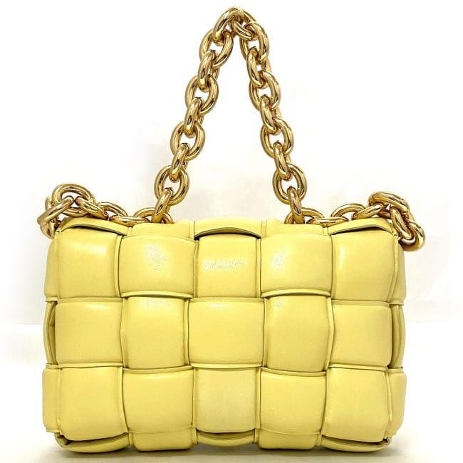 NEW BOTTEGA ボッテガヴェネタ チェーンバッグ イエロー ボディ BOTTEGA VENETA ボッテガヴェネタ ザ チェーンカセット