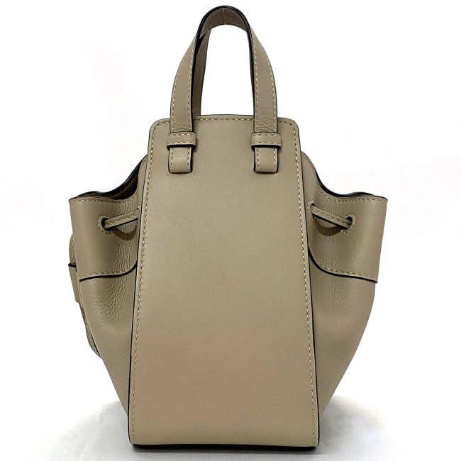 LOEWEハンモックベージュレザーショルダーバッグ LOEWE ロエベ ハンモック ドローストリング スモール レザー