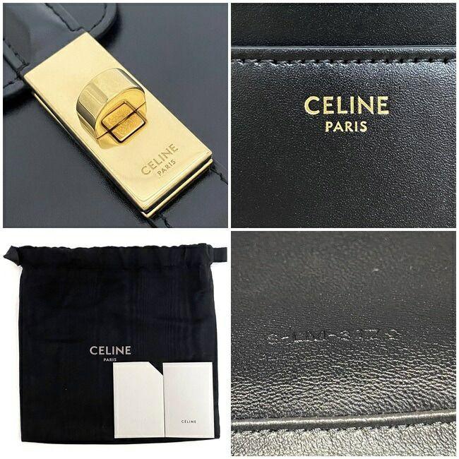 CELINE セリーヌ ショルダーバッグ ブザス ブラック ゴールド