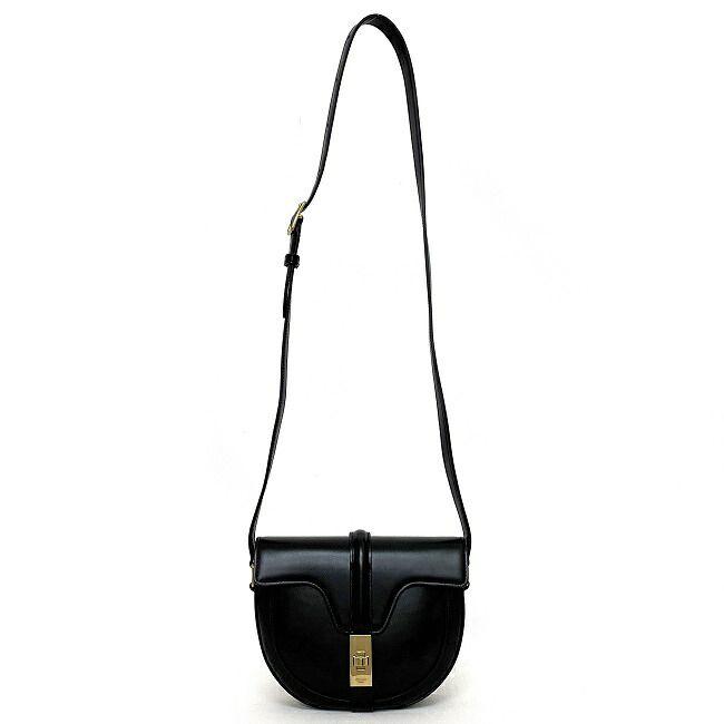 CELINE セリーヌ ショルダーバッグ ブザス ブラック ゴールド