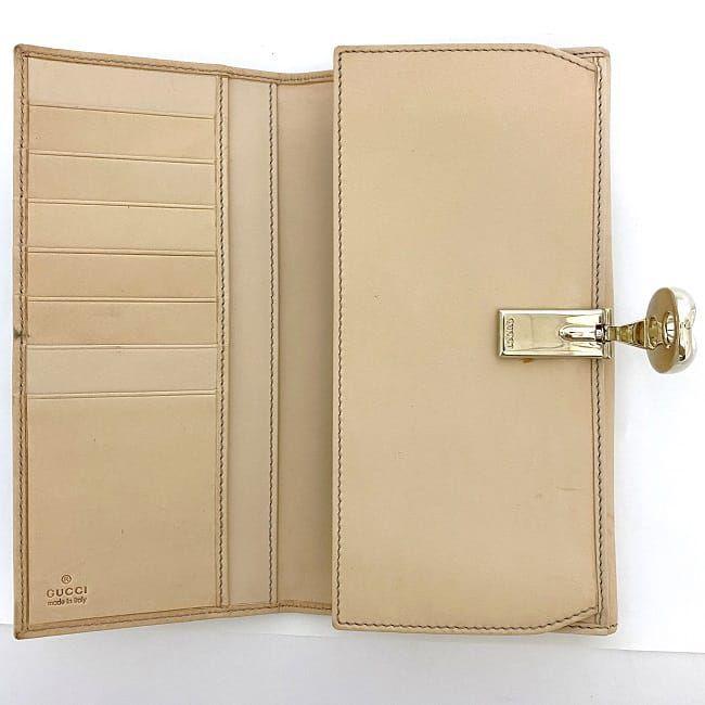 GUCCI（グッチ） 二つ折り 長財布 ベージュ ホワイト ブルー フローラ