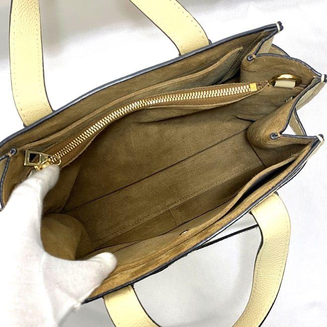 LOEWE(ロエベ) ロエベ トートバッグ ベージュ レザー レディース【中古】 LOEWE ロエベ トートバッグミニ アナグラム ショルダーバッグ