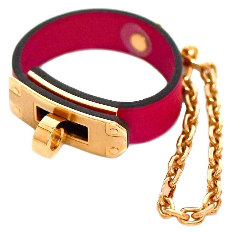 HERMES エルメス グローブホルダー ピンク ピンクゴールド金具