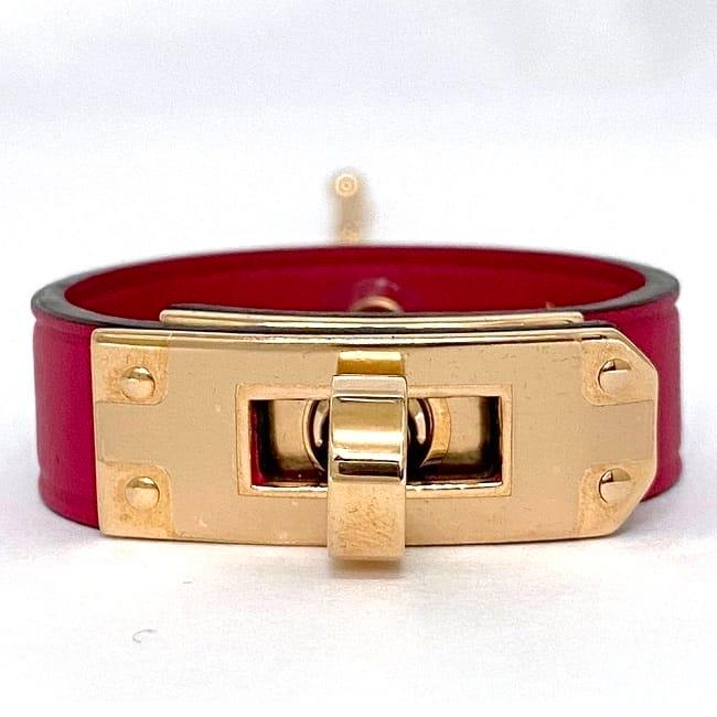 HERMES エルメス グローブホルダー ピンク ピンクゴールド金具