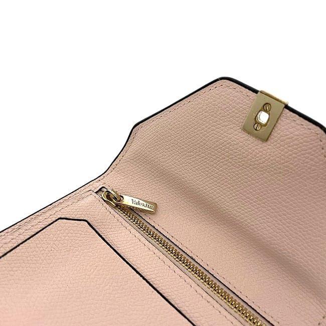 Valextra ヴァレクストラ 三つ折り 財布 ピンク イジィデ Valextra ヴァレクストラ 三つ折り 財布 ピンク イジィデ