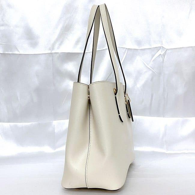 コーチ トートバッグ ホワイト 48733 美品 レザー 中古 COACH ゴールド