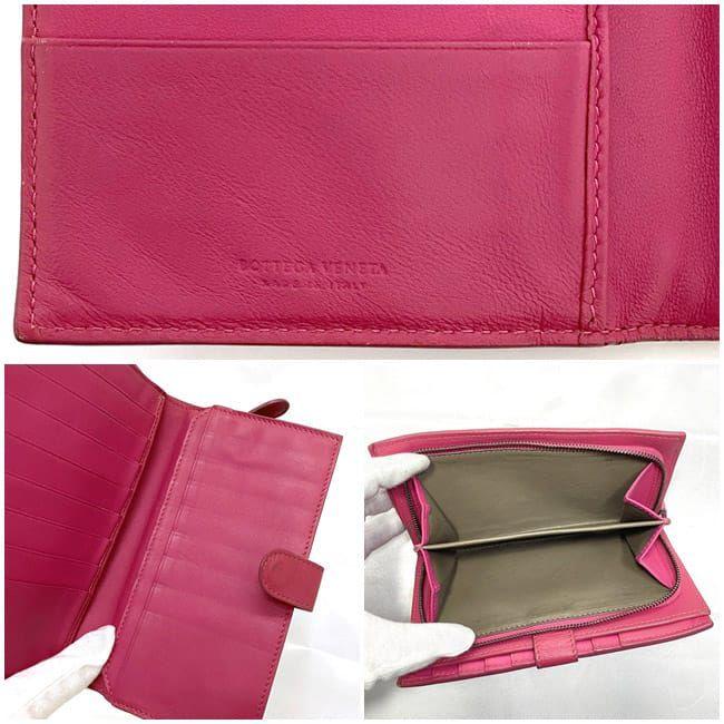 BOTTEGA VENETA ボッテガヴェネタ 二つ折り 財布 ピンク