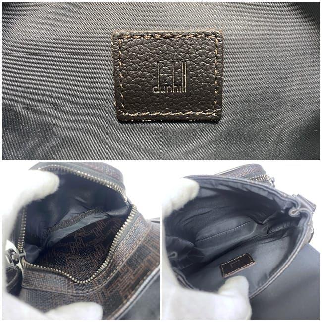 ダンヒル ミニ ショルダーバッグ ブラック グレー ディーエイト 美品  