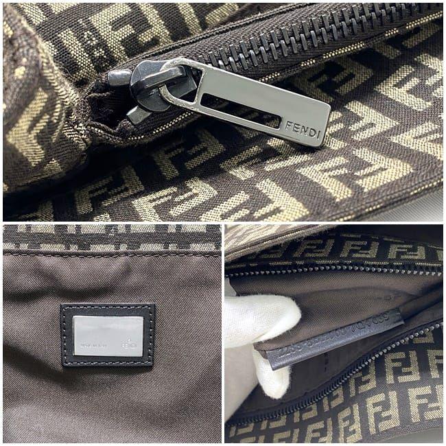 FENDI フェンディ トートバッグ ブラウン ベージュ ズッキーノ 8BH068  