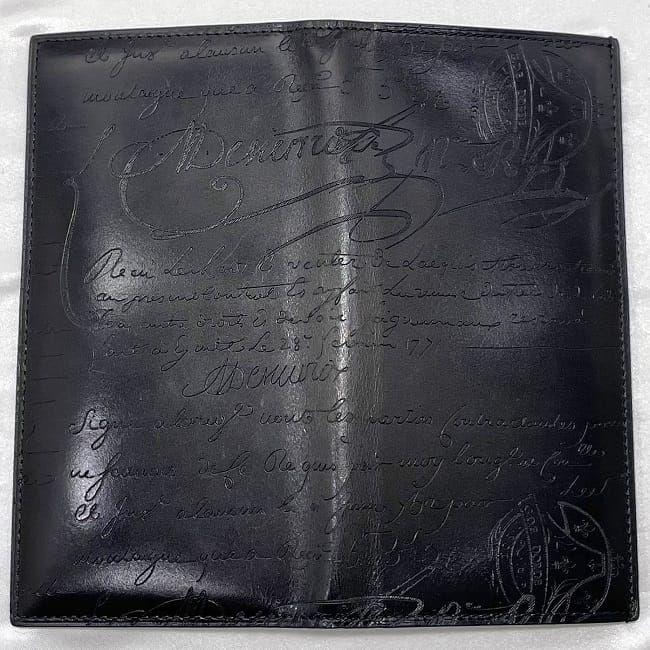 ベルルッティ レザー Berluti カリグラフィー 長財布 ブラック 長財布 メンズ 本革 カリグラフィー ラウンドファスナー 高級感