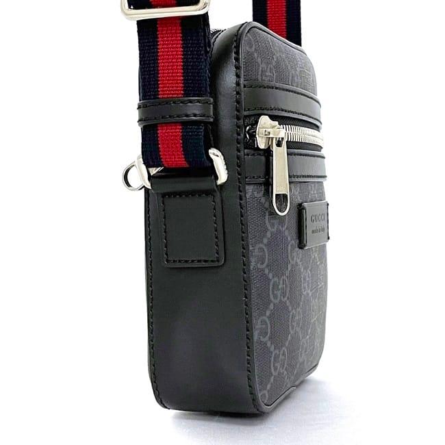 GUCCI（グッチ） ショルダーバッグ グレー ブラック GGスプリーム