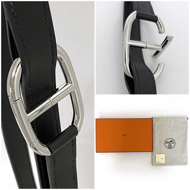 エルメス ボディバッグ ポルトフォイユ ポッシャンプリュス ブラック  