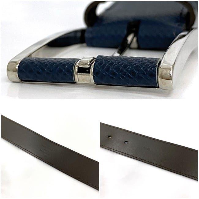 LOUIS VUITTON ルイ ヴィトン ベルト サンチュール ネイビー M6061 f  