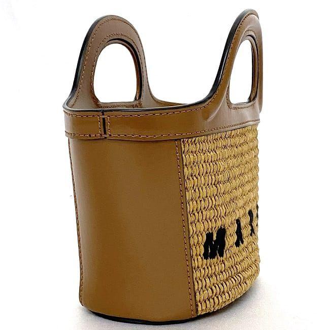 MARNI マルニ 2way かごバッグ ブラウン トロピカリア