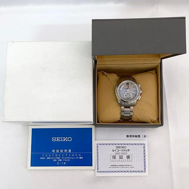 SEIKO セイコー 腕時計 ブライツ デイト ホワイト シルバー 8B54