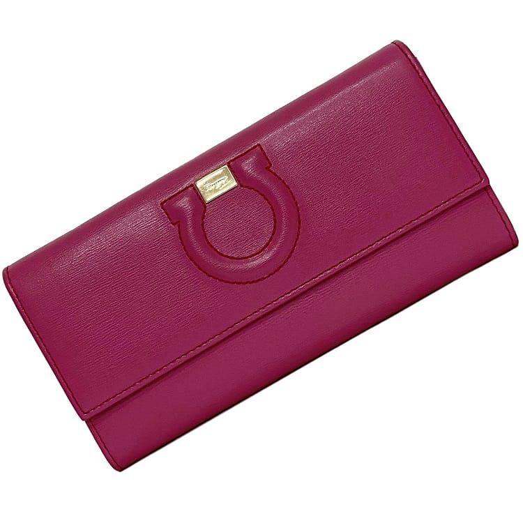 FERRAGAMO サルヴァトーレ フェラガモ 二つ折り 長財布 ピンク