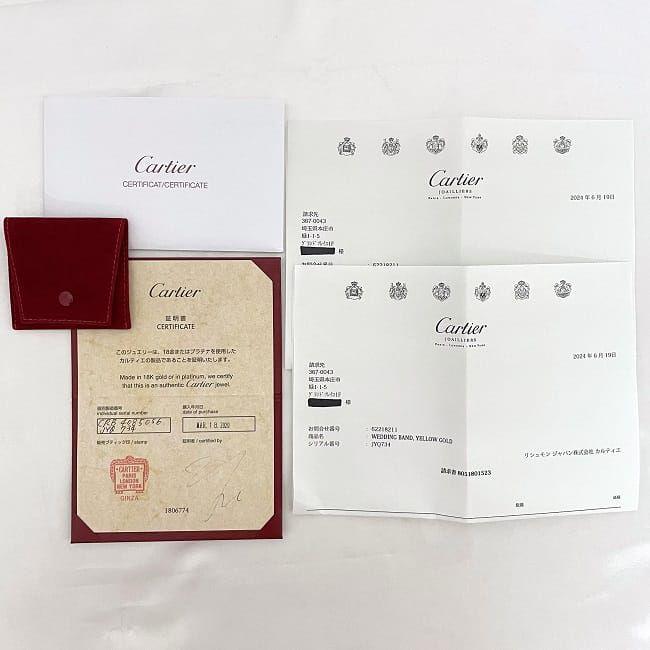 Cartier Au750 ラブリング　サイズ5号 カルティエラブリング ハーフダイヤ #45 レディース リング