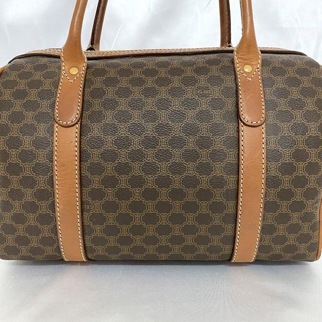 CELINE セリーヌ ミニ ボストンバッグ ブラウン シグネチャー