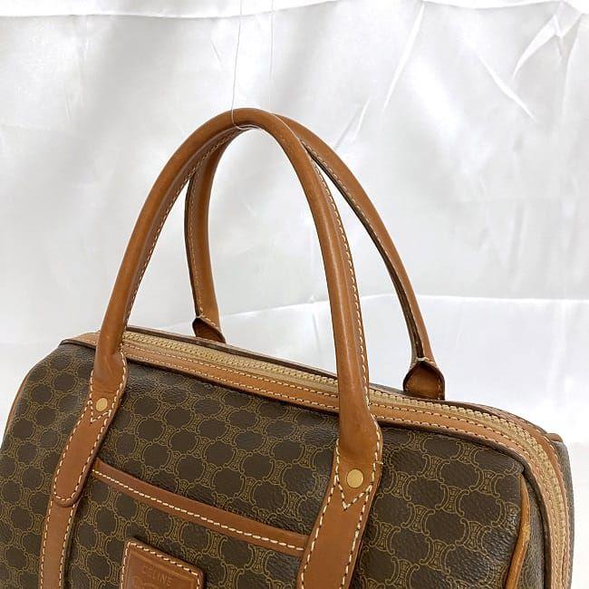 CELINE セリーヌ ミニ ボストンバッグ ブラウン シグネチャー