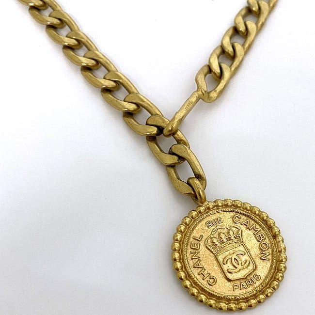 【美品】シャネル ココマーク レザー チェーンベルト ゴールド ヴィンテージ CHANEL 美品 CHANEL シャネル チェーンベルト ココマーク 1984