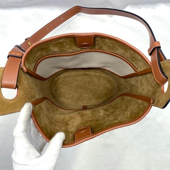 ロエベ ショルダーバッグ ブラウン ベージュ アナグラム f-21320