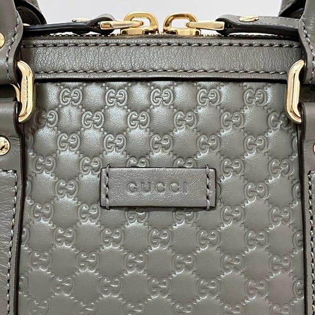 GUCCI グッチ 2way バッグ f-21470 グレー マイクロシマ 449654 GUCCI グッチ 2way バッグ f-21470 グレー マイクロシマ 449654