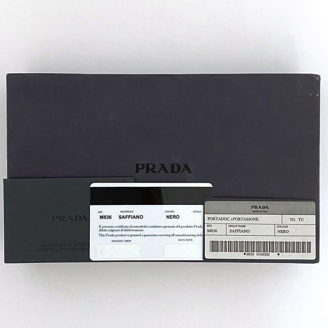 PRADA プラダ 二つ折り 長財布 f-21482 ブラック NERO M836 美品 PRADA プラダ 二つ折り 長財布 f-21482 ブラック NERO M836 美品