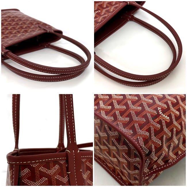 GOYARD ゴヤール トートバッグ アンジュ ミニ f-21628 レッド 美 GOYARD ゴヤール トートバッグ アンジュ ミニ f-21628 レッド 美