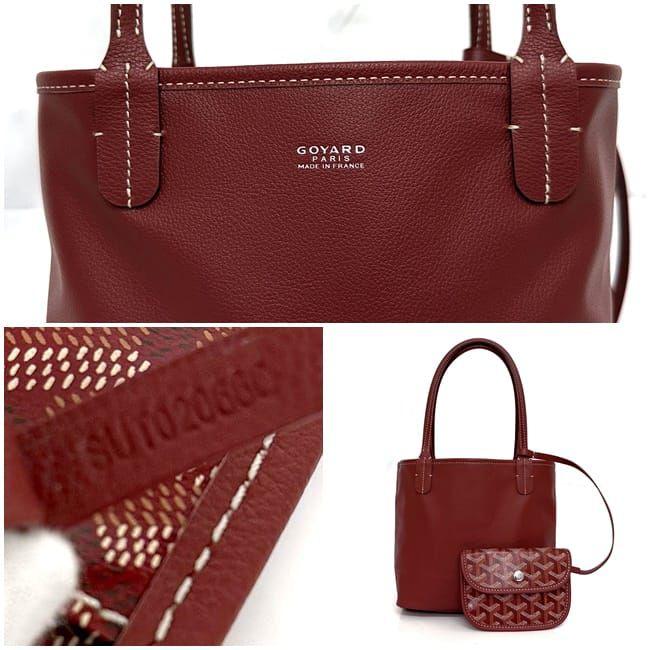 GOYARD ゴヤール トートバッグ アンジュ ミニ f-21628 レッド 美 GOYARD ゴヤール トートバッグ アンジュ ミニ f-21628 レッド 美