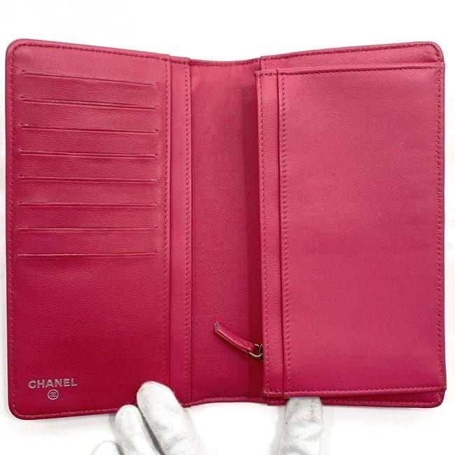 ☆シャネル 二つ折り 長財布 カンボン ドーヴィル フラップウォレット