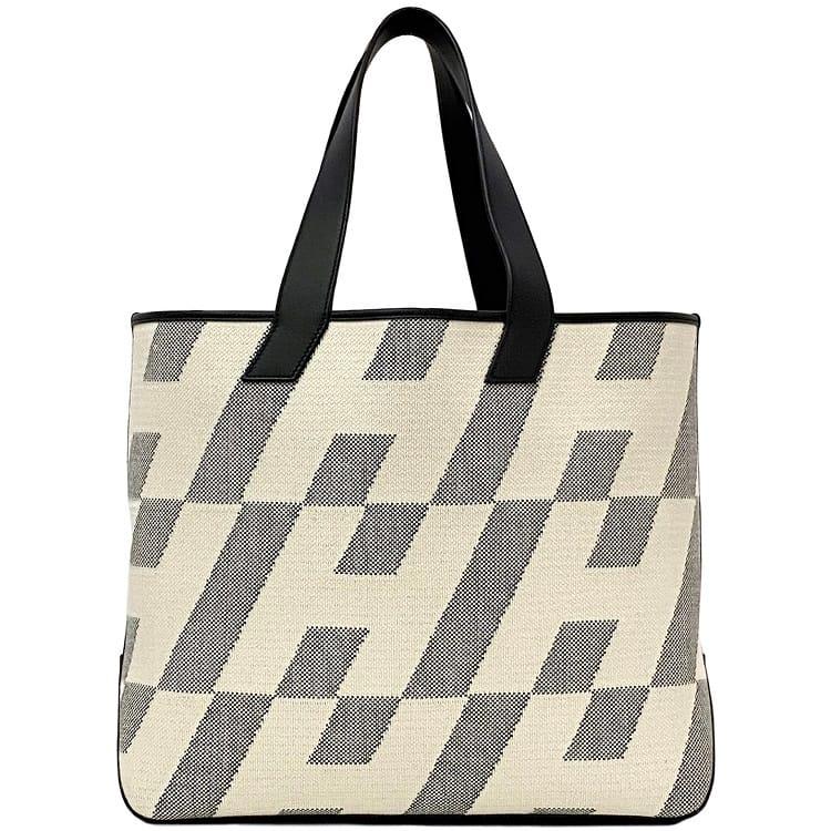 エルメス トートバッグ アンビエ ＧＭ f-21701 ナチュラルベージュ グレー ブラック 美品 キャンバス ヴォースイフト レザー 中古 Ｚ刻印 HERMES 自立 Ｈロゴ ハンドバッグ 肩掛け 大容量 黒 Ｈロゴ ハンドバッグ 軽量 男性 女性 ブランド 本物 鑑定済み HERMES（エルメス） トートバッグ アンビエ GM f-21701 ナチュラル